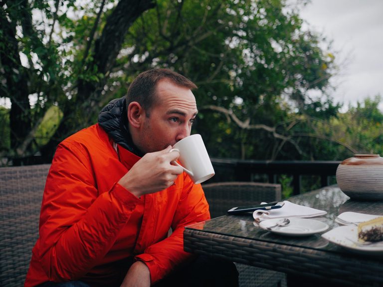 Lots of coffee was consumed between game drives