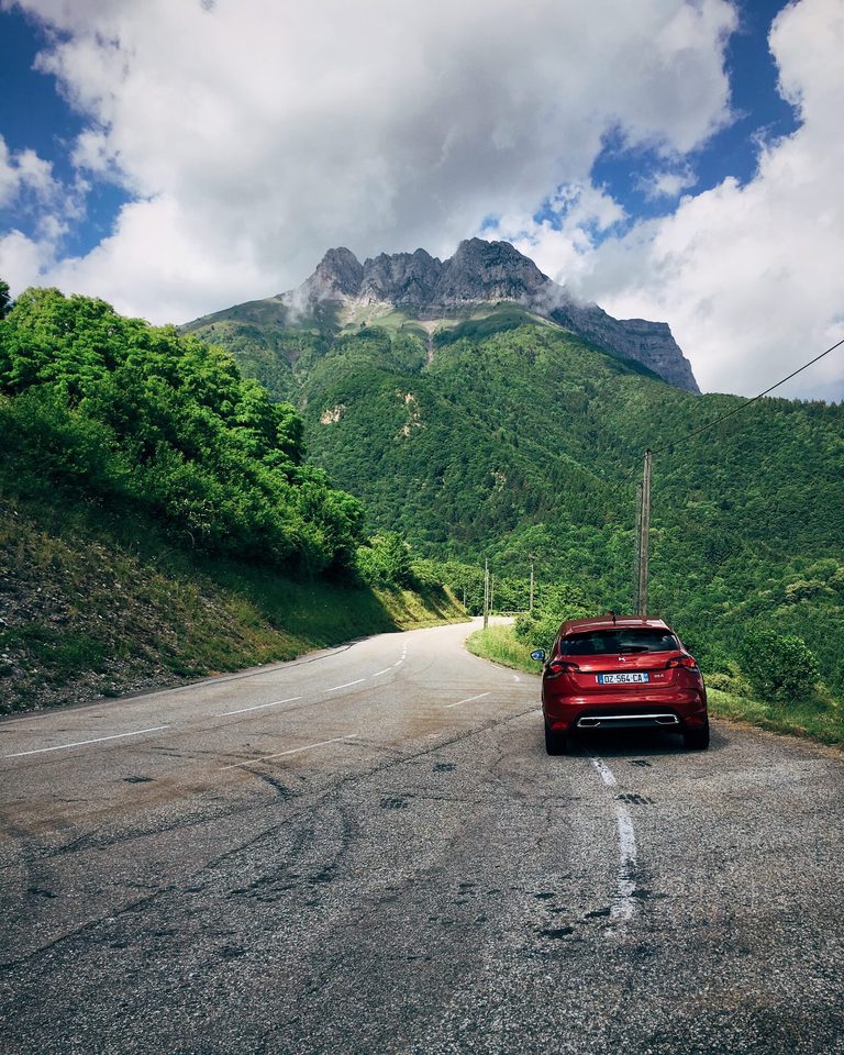 The road and our car